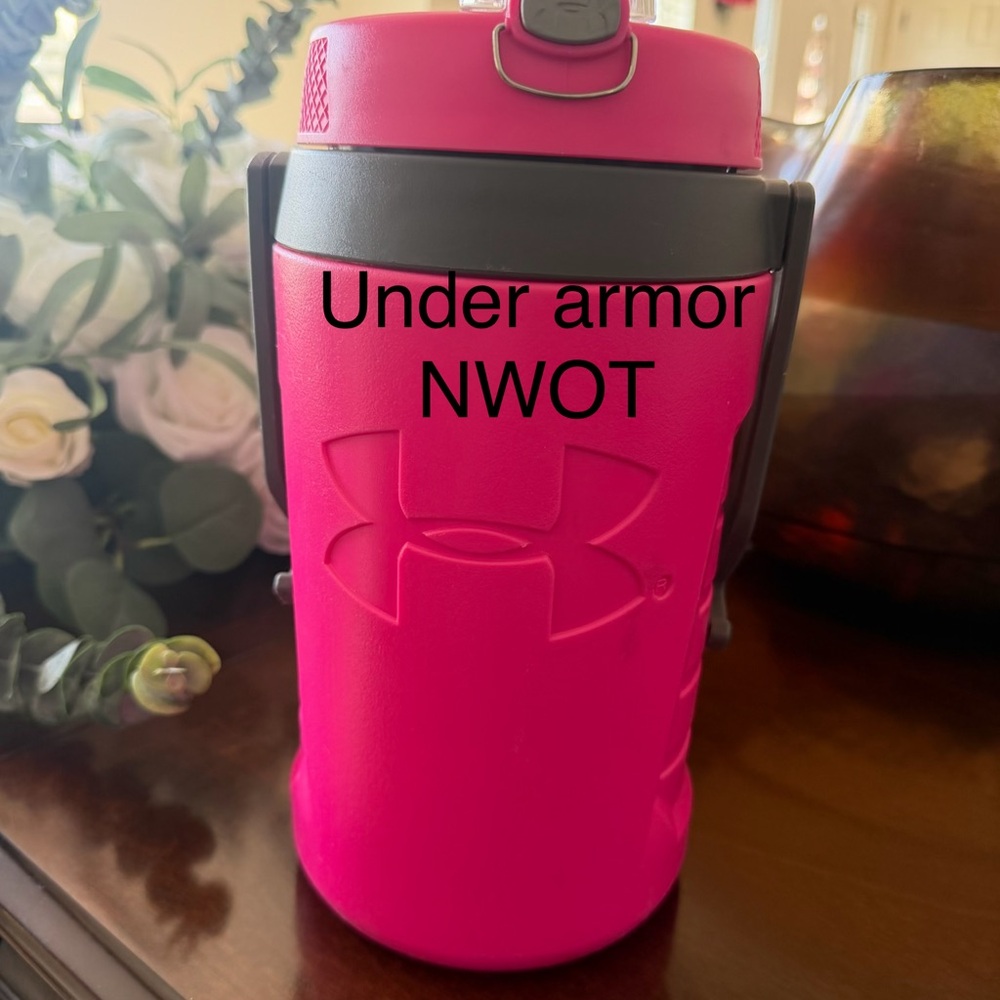 Under Armour Hot Pink Insulated Sport Bottle with Gray Handle